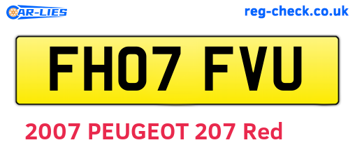 FH07FVU are the vehicle registration plates.