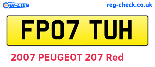 FP07TUH are the vehicle registration plates.