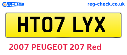 HT07LYX are the vehicle registration plates.