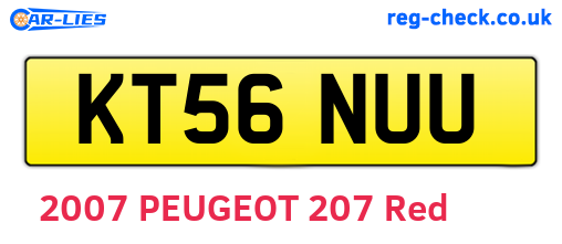 KT56NUU are the vehicle registration plates.