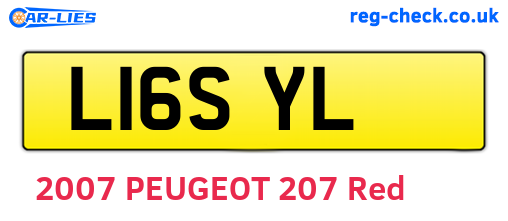 L16SYL are the vehicle registration plates.