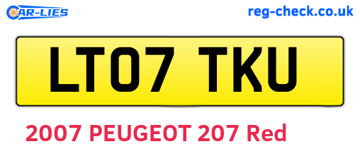 LT07TKU are the vehicle registration plates.