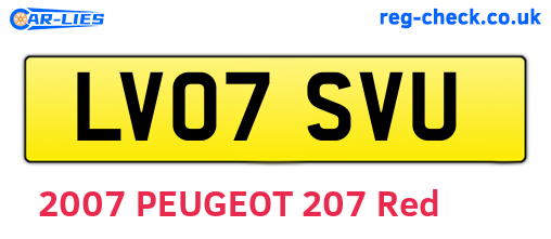 LV07SVU are the vehicle registration plates.