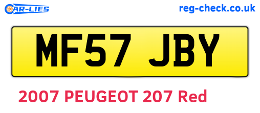 MF57JBY are the vehicle registration plates.