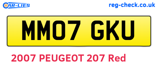MM07GKU are the vehicle registration plates.