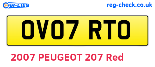 OV07RTO are the vehicle registration plates.