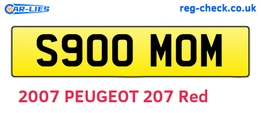 S900MOM are the vehicle registration plates.