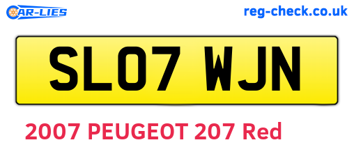 SL07WJN are the vehicle registration plates.