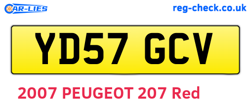 YD57GCV are the vehicle registration plates.