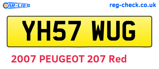 YH57WUG are the vehicle registration plates.