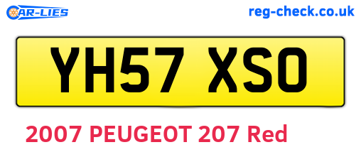 YH57XSO are the vehicle registration plates.