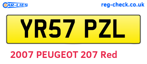 YR57PZL are the vehicle registration plates.