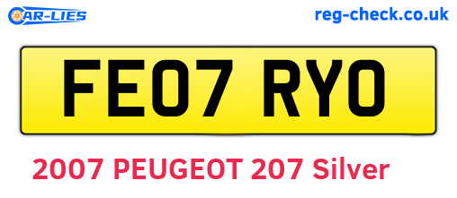 FE07RYO are the vehicle registration plates.