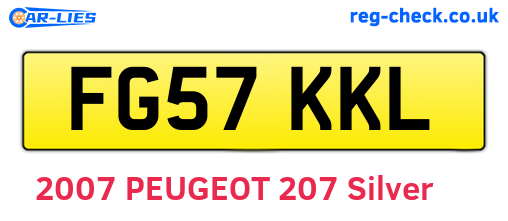 FG57KKL are the vehicle registration plates.