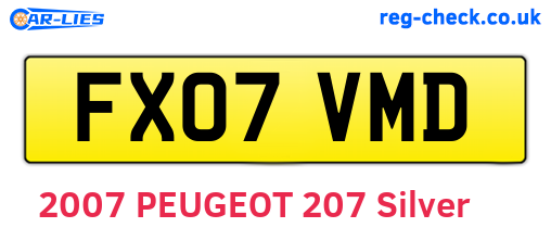 FX07VMD are the vehicle registration plates.