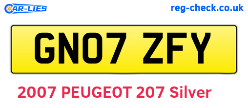 GN07ZFY are the vehicle registration plates.