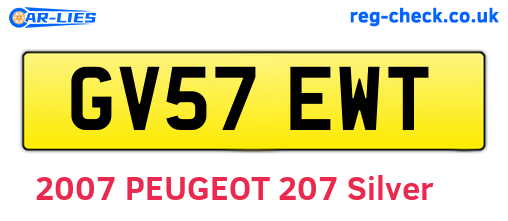 GV57EWT are the vehicle registration plates.