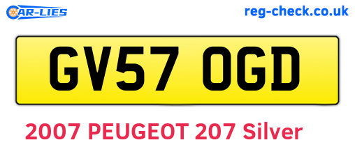 GV57OGD are the vehicle registration plates.