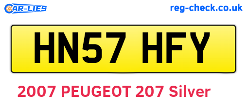 HN57HFY are the vehicle registration plates.