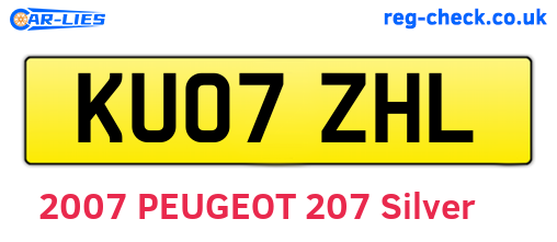 KU07ZHL are the vehicle registration plates.