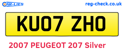 KU07ZHO are the vehicle registration plates.