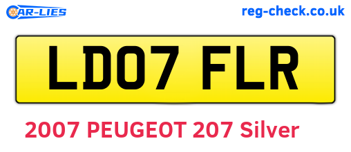 LD07FLR are the vehicle registration plates.