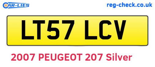 LT57LCV are the vehicle registration plates.