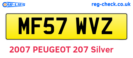MF57WVZ are the vehicle registration plates.
