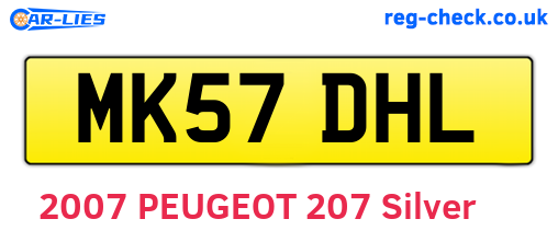 MK57DHL are the vehicle registration plates.