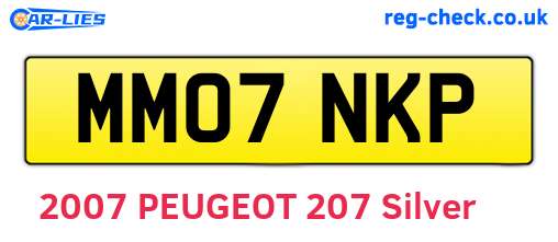 MM07NKP are the vehicle registration plates.