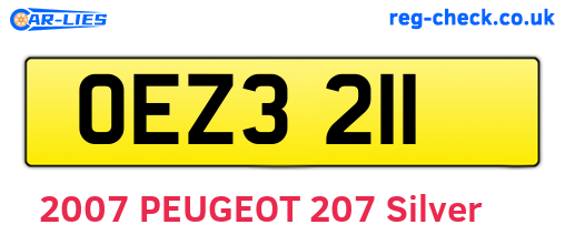 OEZ3211 are the vehicle registration plates.