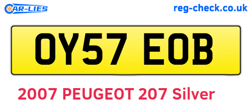 OY57EOB are the vehicle registration plates.