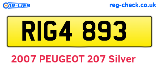 RIG4893 are the vehicle registration plates.