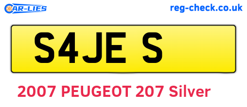 S4JES are the vehicle registration plates.