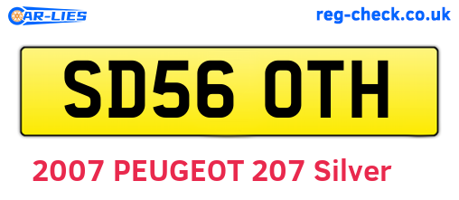 SD56OTH are the vehicle registration plates.