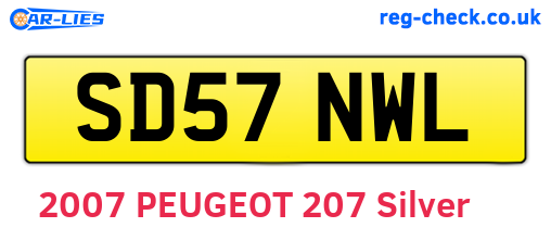 SD57NWL are the vehicle registration plates.