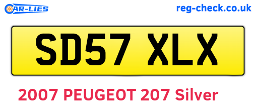 SD57XLX are the vehicle registration plates.