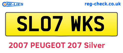 SL07WKS are the vehicle registration plates.