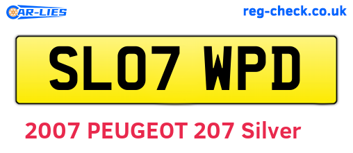 SL07WPD are the vehicle registration plates.
