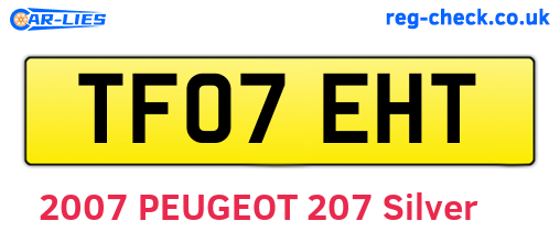 TF07EHT are the vehicle registration plates.