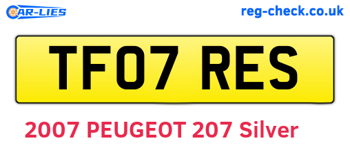 TF07RES are the vehicle registration plates.