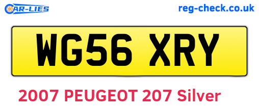 WG56XRY are the vehicle registration plates.