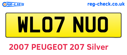WL07NUO are the vehicle registration plates.