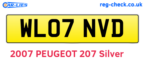 WL07NVD are the vehicle registration plates.