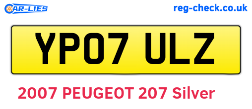 YP07ULZ are the vehicle registration plates.