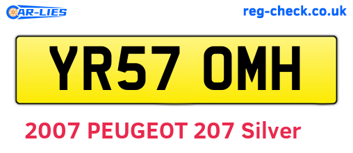 YR57OMH are the vehicle registration plates.