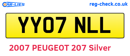 YY07NLL are the vehicle registration plates.