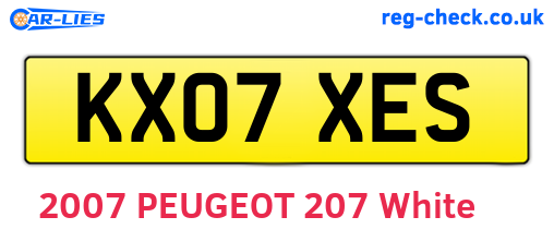 KX07XES are the vehicle registration plates.