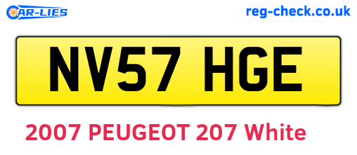 NV57HGE are the vehicle registration plates.
