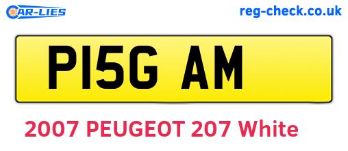 P15GAM are the vehicle registration plates.
